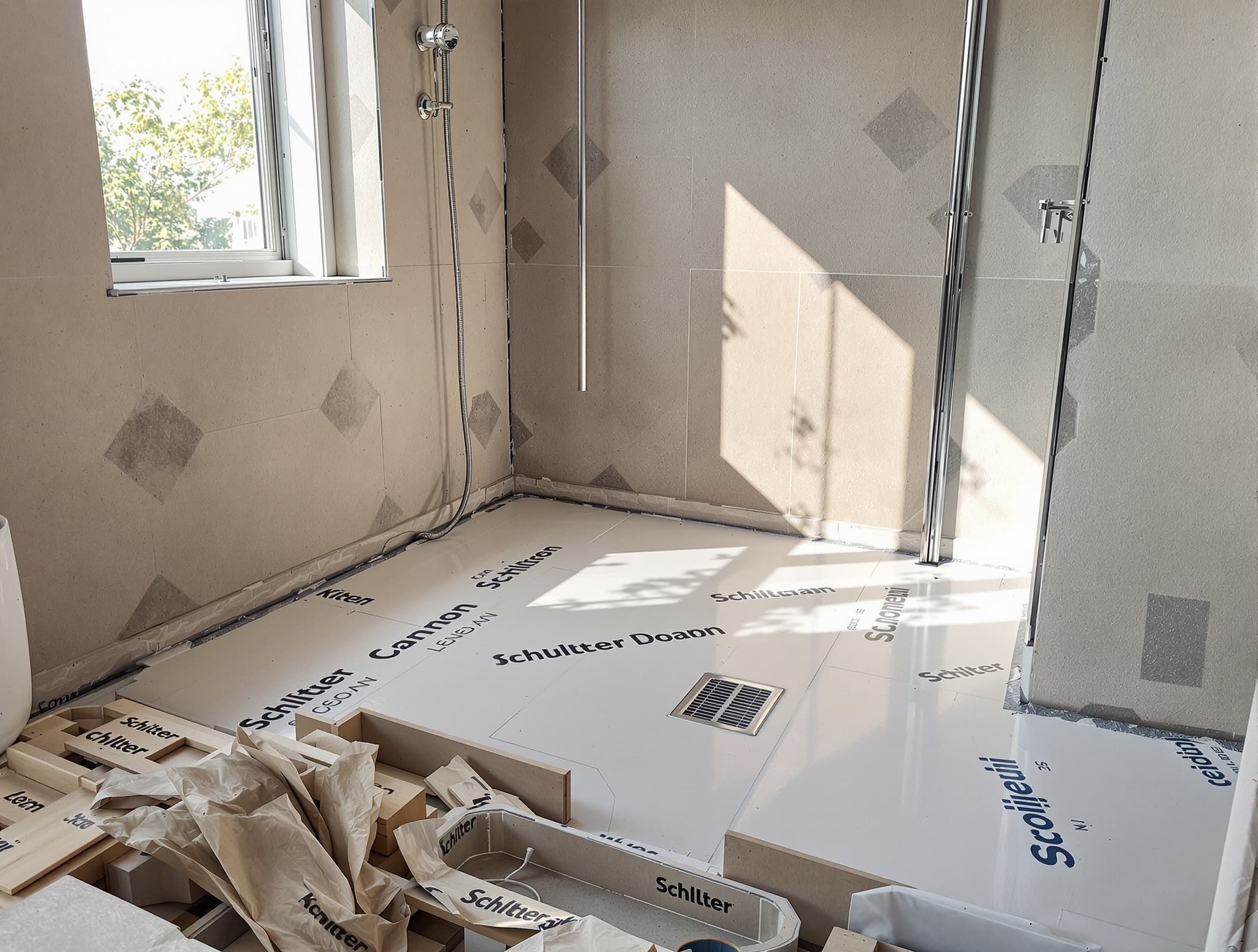 Schluter Kerdi waterproofing before tile